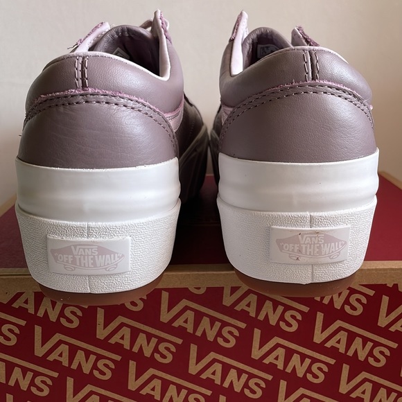 Vans Old Skool Stacked platform (Tumbled Lthr) Prpdv/trwht - Picture 4 of 9